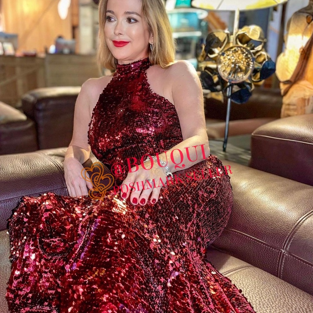 BLOGGERS FAV ZARA HALTER NECK SEQUIN DRESS